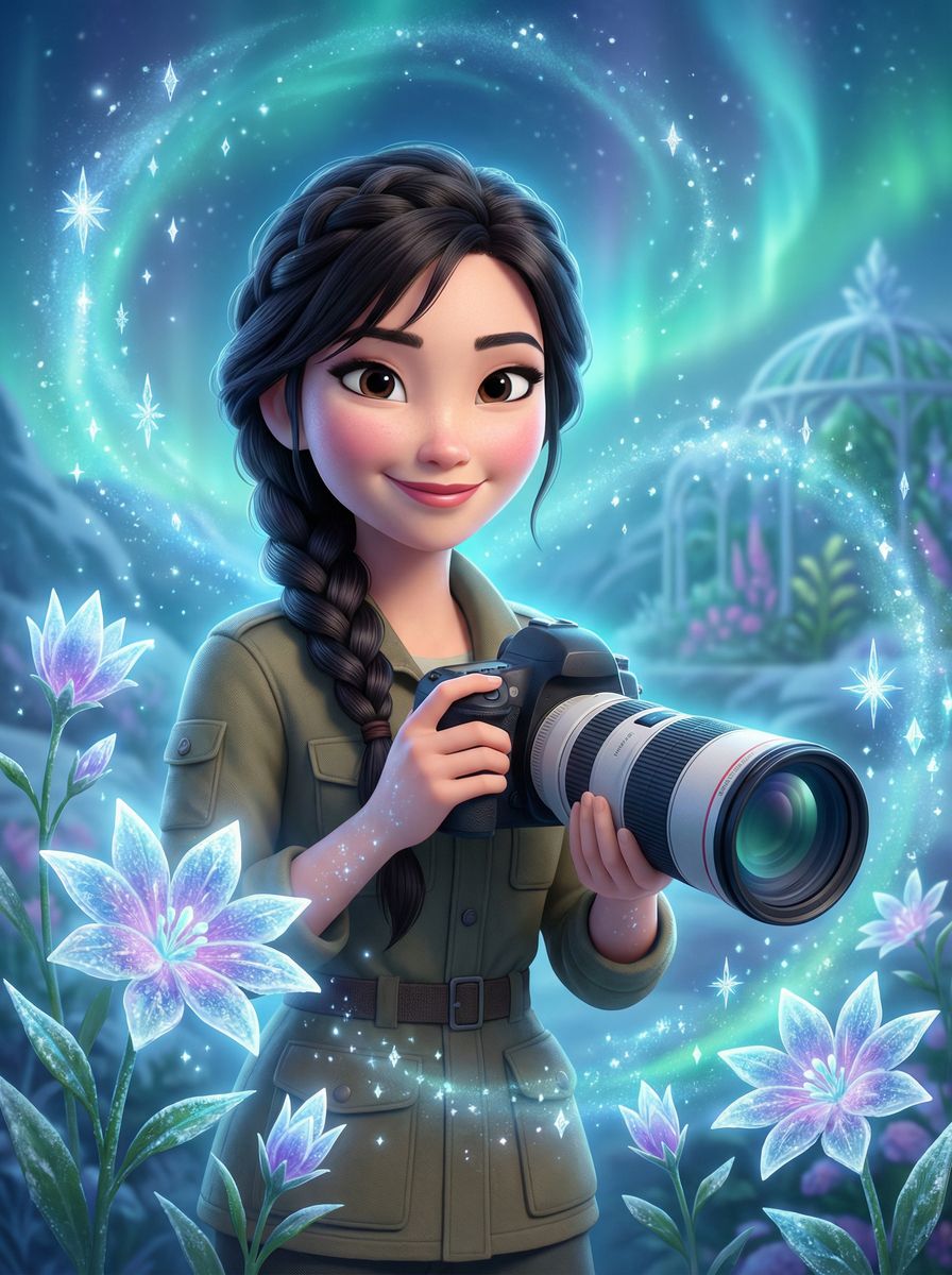 少女萝莉植物摄影师苏雨晴